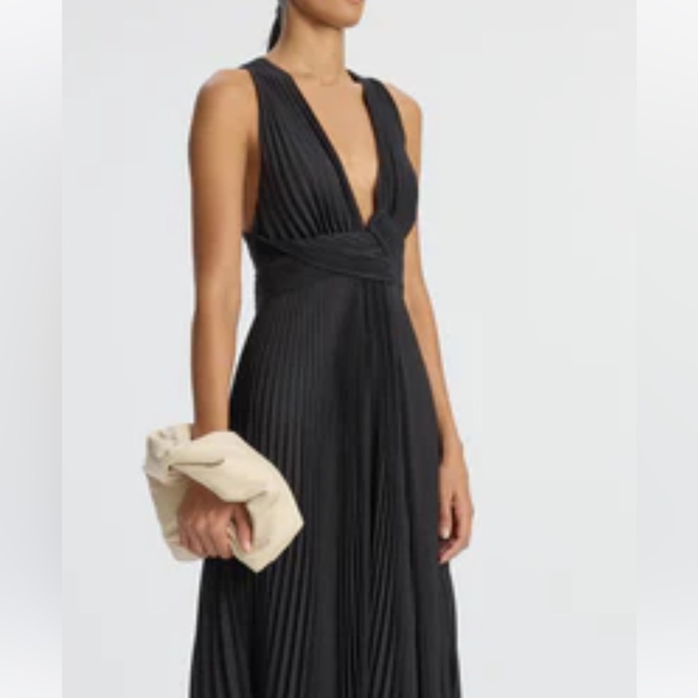 🆕NWT A.L.C Elegant Black Pleated Dress